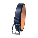 dericom 3.5 Cm Hakiki Deri Çift Kat Deri Kumaş Pantolon Için Ideal Dayanıklı Klasik Lacivert Deri Kemer Lacivert 120 CM