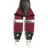 dericom Erkek Bordo Metal Klipsli Ayarlanabilir Pantolon Askısı BORDO Tek Ebat