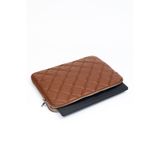 deridense Kapitone Laptop Kılıfı 15.6 & 16 Inç Taba