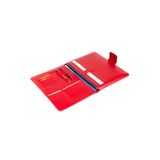 deridense M2 13-14 Inç Macbook Pro-air Vegan Deri Organizer Evrak Çantası Tablet Kılıfı Kırmızı