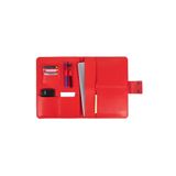 deridense M2 13-14 Inç Macbook Pro-air Vegan Deri Organizer Evrak Çantası Tablet Kılıfı Kırmızı