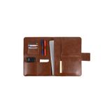 deridense M2 13-14 Inç Macbook Pro-air Vegan Deri Organizer Evrak Çantası Tablet Kılıfı Taba