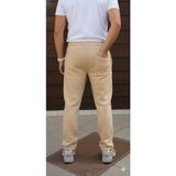 Deridün Yıldız Shoes Erkek Üç Iplik Kışlık Pamuklu Ovarsize Bağcıklı Düz Paça Cepli Eşofman Altı Spor Rahat Model - Bej