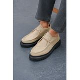 Deridün Yıldız Shoes MN2404 Bej Erkek Ayakkabı Vegan Deri Nefes Alabilir Yapı ile Koşu ve Yürüyüş İçin İdeal