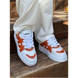 Deridün Yıldız Shoes MN2407 - Cbt Star-X Erkek Spor Ayakkabı Beyaz/turuncu - Beyaz - Turuncu