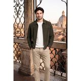 Derije Kane Hakiki Süet Deri Haki Yeşil Erkek Mont – Modern Regular Fit, Yumuşak Dokulu Premium Ceket - 2XL