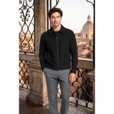 Derije Kane Hakiki Süet Deri Siyah Erkek Mont – Modern Regular Fit, Yumuşak Dokulu Premium Ceket - XL