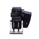 derikem %100 Hakiki Erkek Manda Derisi Çiftdilli Spor Erkek Kot Kemeri 4,5 Cm Siyah