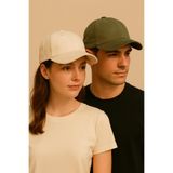 Derikem 2’li Unisex Basic Arkası Cırtlı Ayarlanabilir Hat Beyzbol Şapka Kep Krem-haki KREM-HAKİ Standart