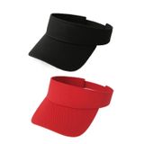 derikem 2'Li Vizör Kasket Siperlik Tenisci Şapkası Unisex SİYAH-KIRMIZI Standart