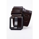 derikem (454) Erkek%100 Hakiki Deri Siyah Boyalı Borulu 4,5 cm Kot Kemeri KAHVERENGİ 110 CM