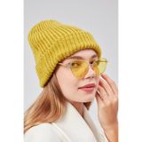 Derikem Basic Şık Standart Lüks Unisex Tiftik Bere HARDAL Standart