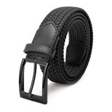 Derikem Elastik Örgü Kemer 3,5cm Siyah Lastik Kemer Unisex SİYAH 115 CM