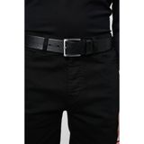 Derikem Hakiki Manda Derisi Erkek Kemeri 4cm Kot/klasik - Siyah - 105 cm