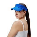 Derikem Kadın Basic Cırtcırtlı Ayarlanabilir Tenisçi Vizör Golf Şapkası Güneş Koruyucu Siperlik - Mavi - Standart