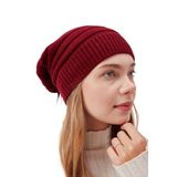 Derikem Kadın Triko Örgü Bere Boyunluk Outdoor Boyunluk Kırmızı KIRMIZI Standart