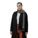 DERIKEM Kış Sezonu Ekose Desenli Şal, Çok Renkli Yumuşak Dokulu, Saçaklı, Kadın Moda Aksesuar (Siyah)
