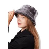 Derikem Peluş Bucket Kadın Balıkçı Şapkası Yumuşak Ve Tüylü Kadın Şapkası ANTRASİT GRİ Standart