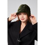 Derikem Peluş Bucket Kadın Balıkçı Şapkası Yumuşak ve Tüylü Kadın Şapkası - Standart - Yeşil
