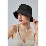 Derikem Yazlık Kumaş Kova Şapka, Erkek Kadın Düz Balıkçı Bucket Şapka, Unisex - Standart - Siyah