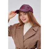 Derikem%100 Hakiki Deri Unisex Ayarlanabilir Şapka Bordo Standart