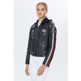 Derimod 22WGM500151 Ladyracer Deri Kadın Ceket