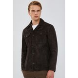 Derimod 23WGD650710 Icardi Erkek Kahverengi Süet Blazer Deri Ceket