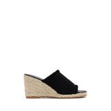 Derimod 25SFD150510 Siyah Dolgu Topuklu Süet Deri Espadril Kadın Terlik