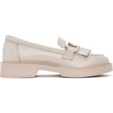 Derimod 25SFD220018 Kadın Krem Püsküllü Deri Casual Loafer