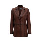 Derimod 25WGE5962NC Barbara Kadın Kahverengi Blazer Deri Ceket