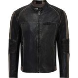 Derimod 25WGF65862R Barry Erkek Gri Hakim Yaka Slim Fit Deri Mont