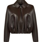 Derimod 26SGD5645U6 Como Kadın Kahverengi Oversize Deri Ceket