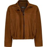 Derimod 26SGD56811B Deborah Kadın Kahverengi Oversize Süet Deri Ceket