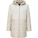 Derimod Atlanta 24WGP5281FF Bej Kapüşonlu Peluş Deri Kadın Mont