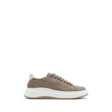 Derimod Erkek Bej Bağcıklı Kalın Tabanlı Spor Ayakkabı, Nubuk Deri Sneaker 26SFD6109V3