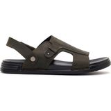 Derimod Erkek Haki Nubuk Deri Sandalet 26SFD6259V3 - Yeşil