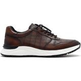 Derimod Erkek Kahverengi Kroko Desenli Bağcıklı Deri Sneaker 25SFD692318 - 40