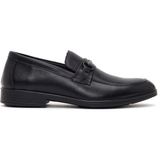Derimod Erkek Siyah Tokalı Deri Klasik Loafer 26SFD695618
