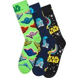 Derimod Happy Socks Erkek Çok Renkli Star Wars Desenli 3’lü Çorap Seti P002890 - 41 - 46 - Siyah