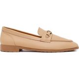 Derimod Kadın Bej Tokalı Maskülen Deri Loafer 26PFD2300FT