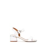Derimod Kadın Beyaz Bilekten Bantlı Kısa Kalın Topuklu Sandalet 26SFE461818