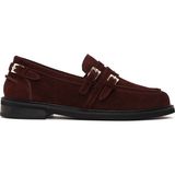 Derimod Kadın Bordo Tokalı Süet Deri Maskülen Loafer AF140001DS