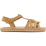 Derimod Kadın Camel Bilekten Tokalı Süet Deri Espadril Sandalet 26SFD206510