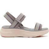 Derimod Kadın Gri Bantlı Kalın Tabanlı Kumaş Comfort Sandalet 26SFE46396F