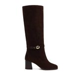 Derimod Kadın Kahverengi Tokalı Süet Deri Çizme 25WFD163510