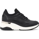 Derimod Kadın Siyah Bağcıklı Dolgu Topuklu Sneaker AF230001SK