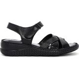 Derimod Kadın Siyah Bilekten Bantlı Deri Comfort Sandalet 26SFD320418