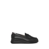Derimod Kadın Siyah Dolgu Topuklu Deri Ayakkabı Comfort Loafer 26PFD410418, 37