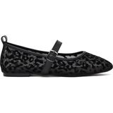 Derimod Kadın Siyah Leopar Desenli Kumaş Babet 26PFE49466F