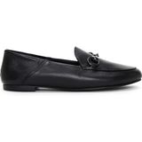 Derimod Kadın Siyah Tokalı Deri Maskülen Loafer 26PFD290118
